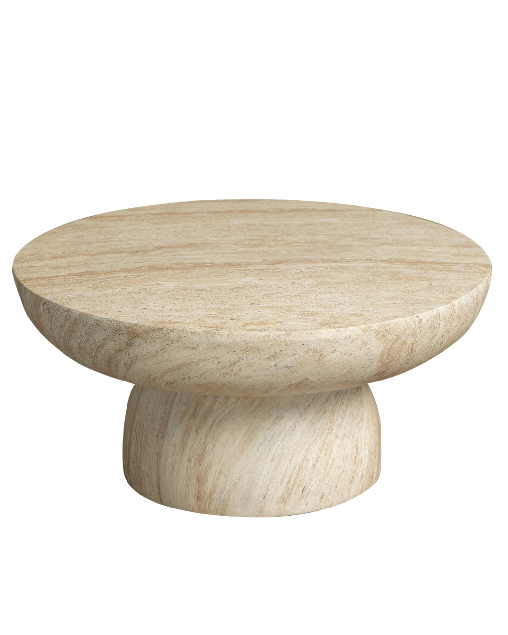Fiberstone Round Pedestal Coffee Table