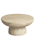 Fiberstone Round Pedestal Coffee Table