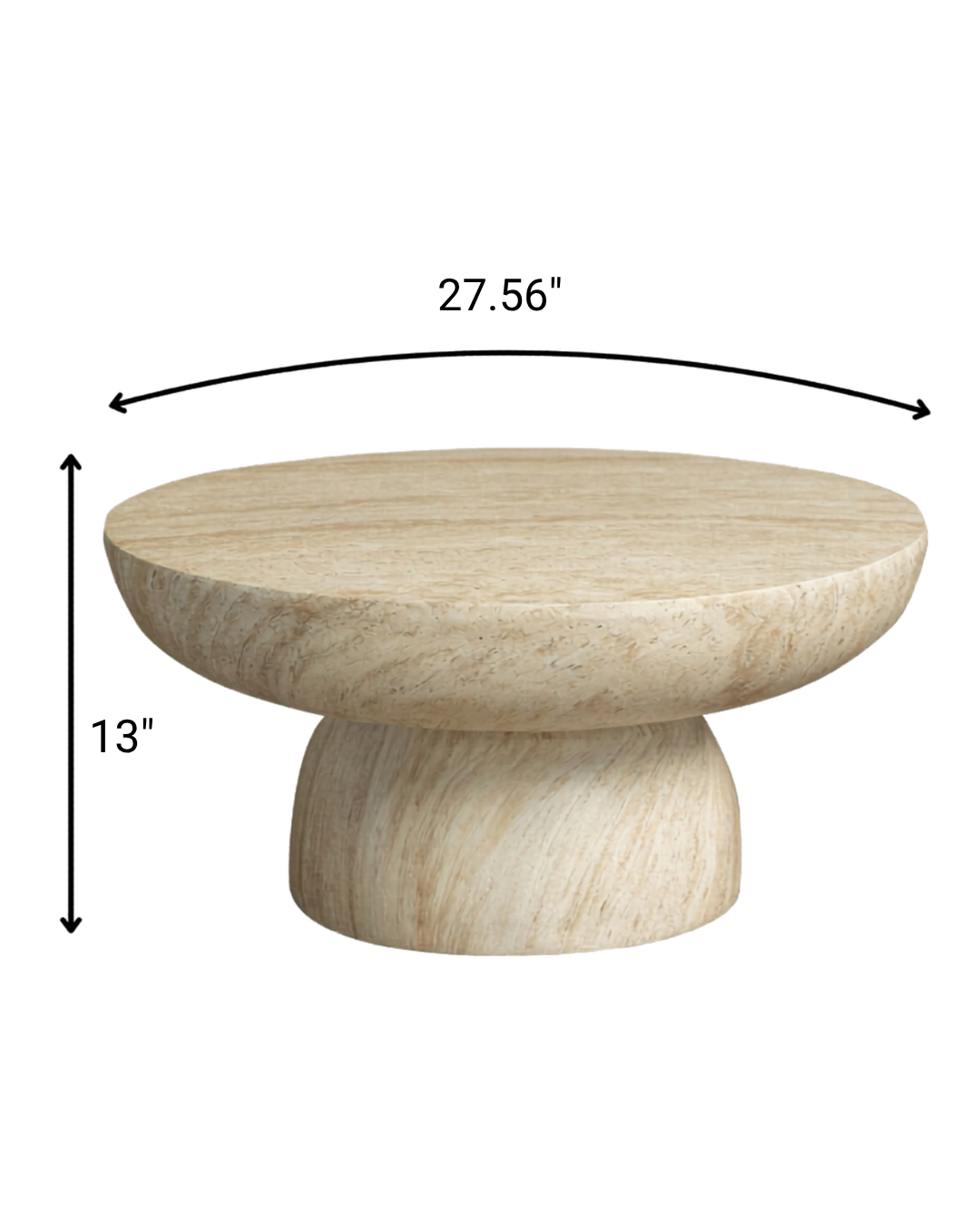 Fiberstone Round Pedestal Coffee Table