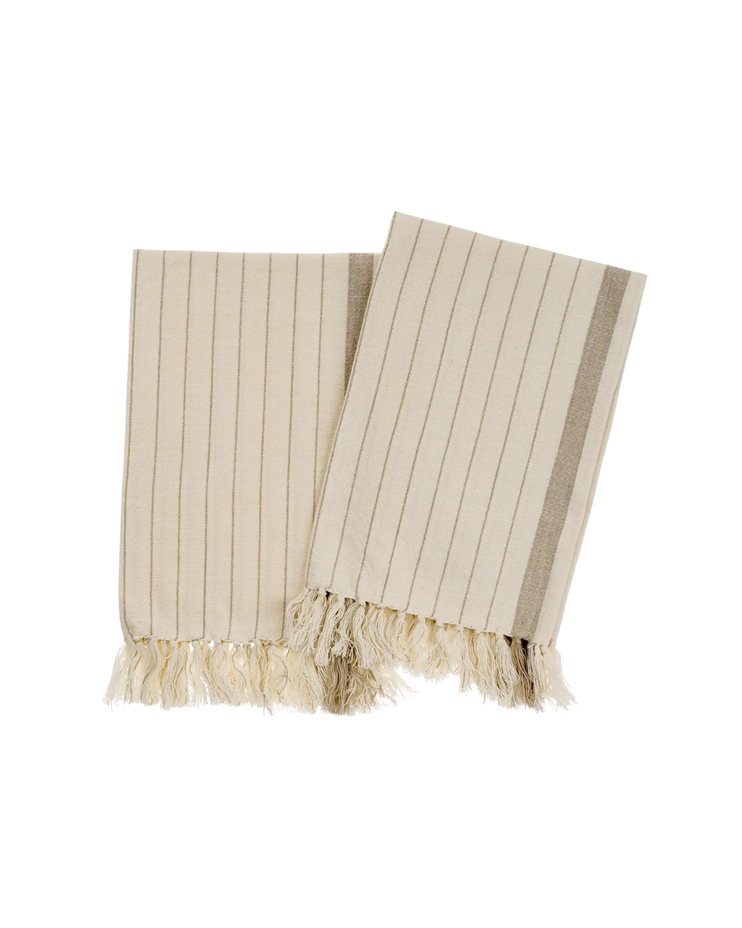 Stone Pinstripe Hammam Hand Towels Set