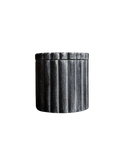 Black Marble Fluted Jar Canister