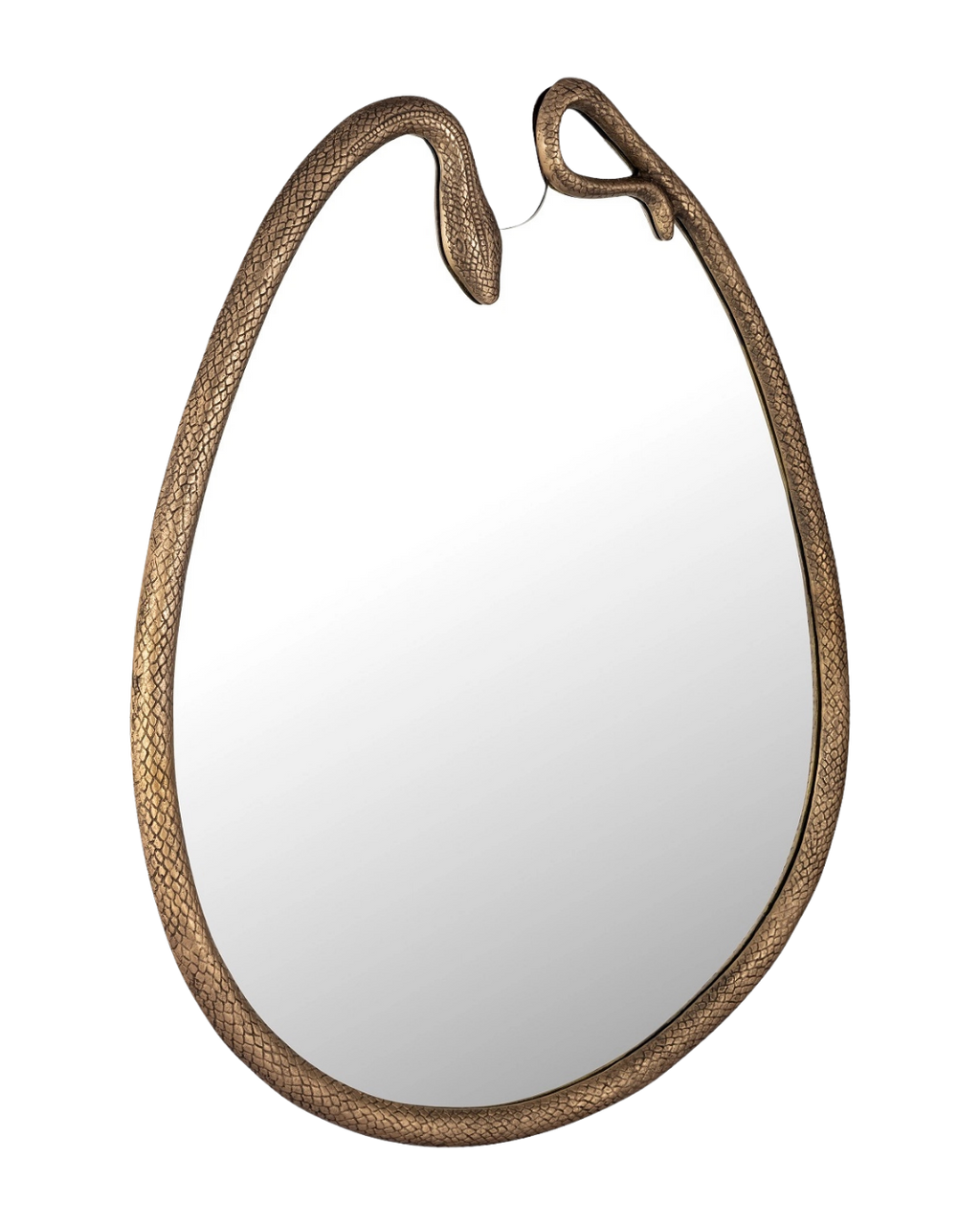Brass Antique Cast Aluminum Wall Mirror