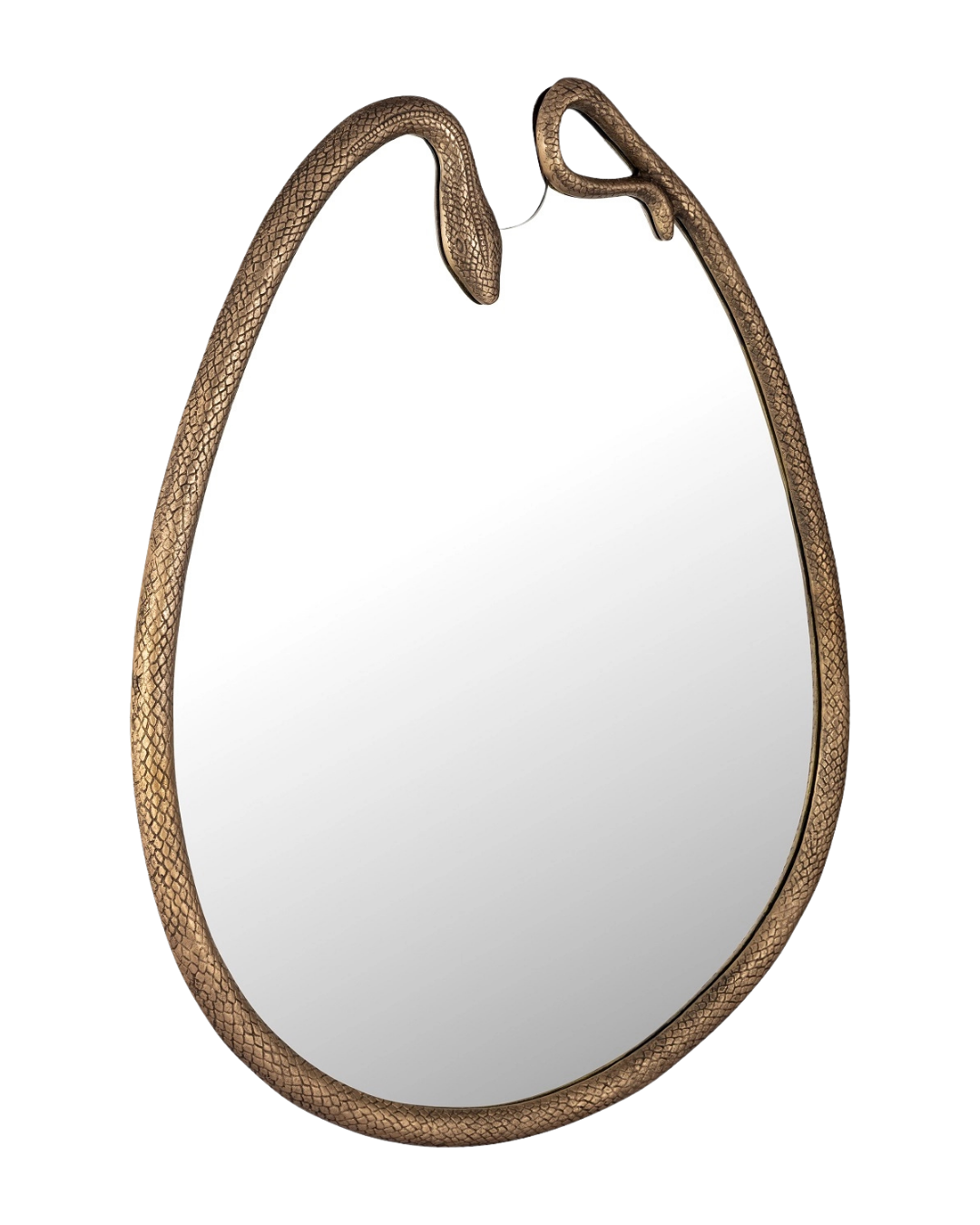 Brass Antique Cast Aluminum Wall Mirror