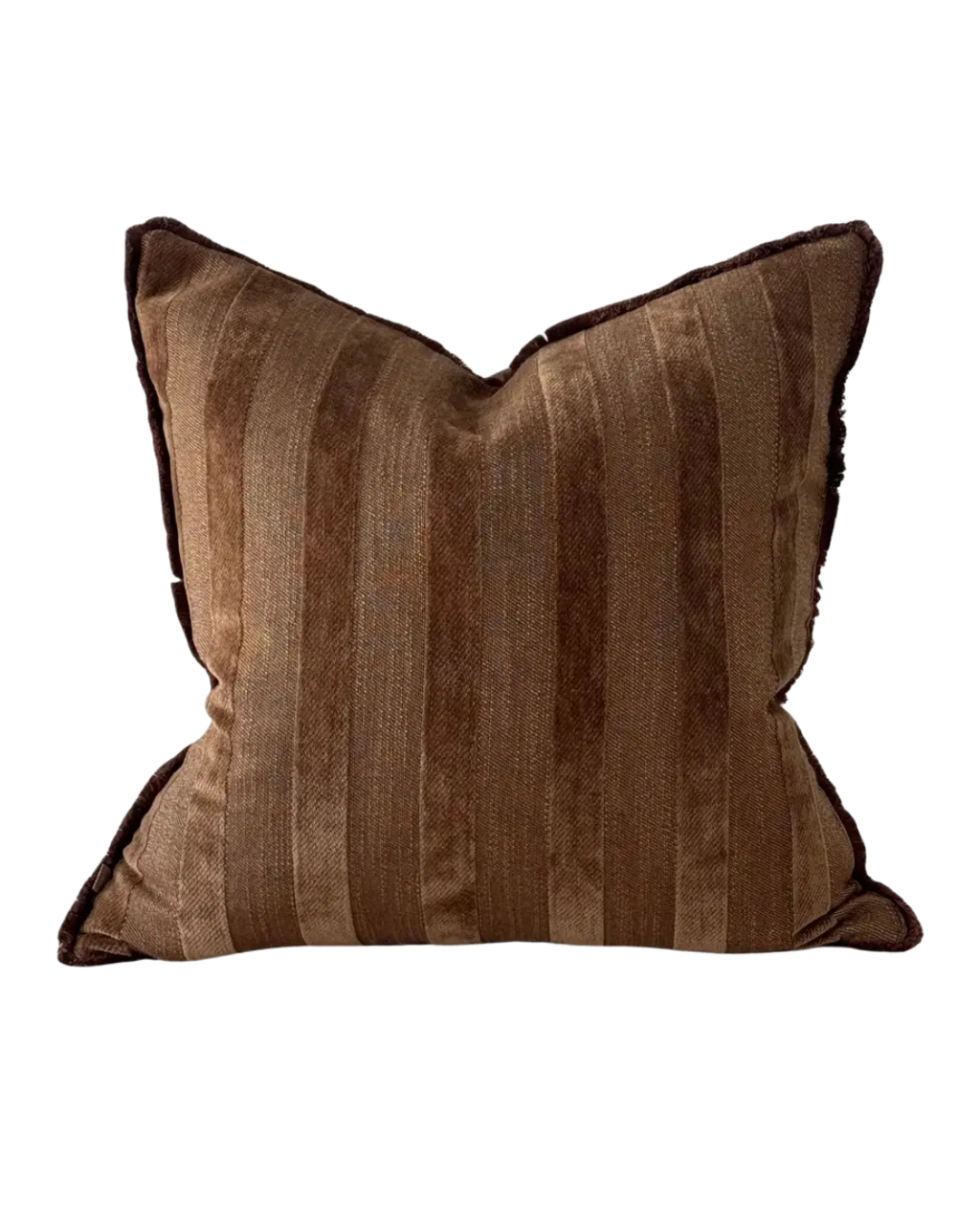Isla Dark Brown Stripe Cushion Cover
