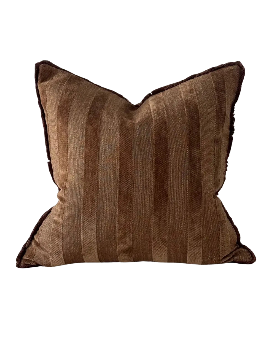 Isla Dark Brown Stripe Cushion Cover
