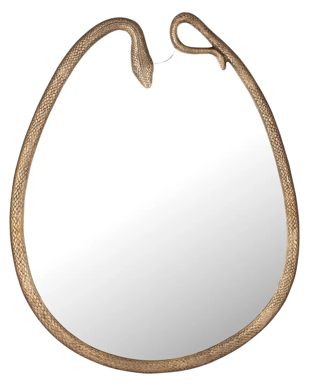 Brass Antique Cast Aluminum Wall Mirror