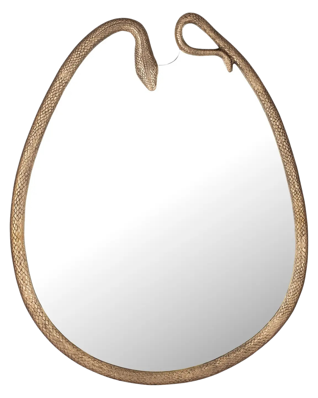 Brass Antique Cast Aluminum Wall Mirror