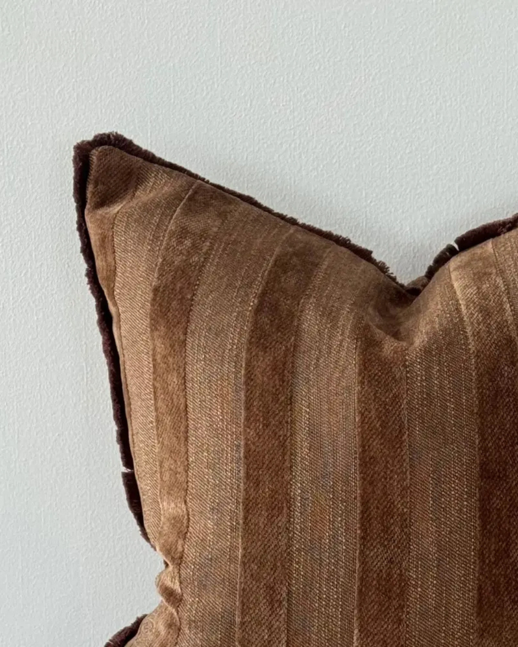 Isla Dark Brown Stripe Cushion Cover