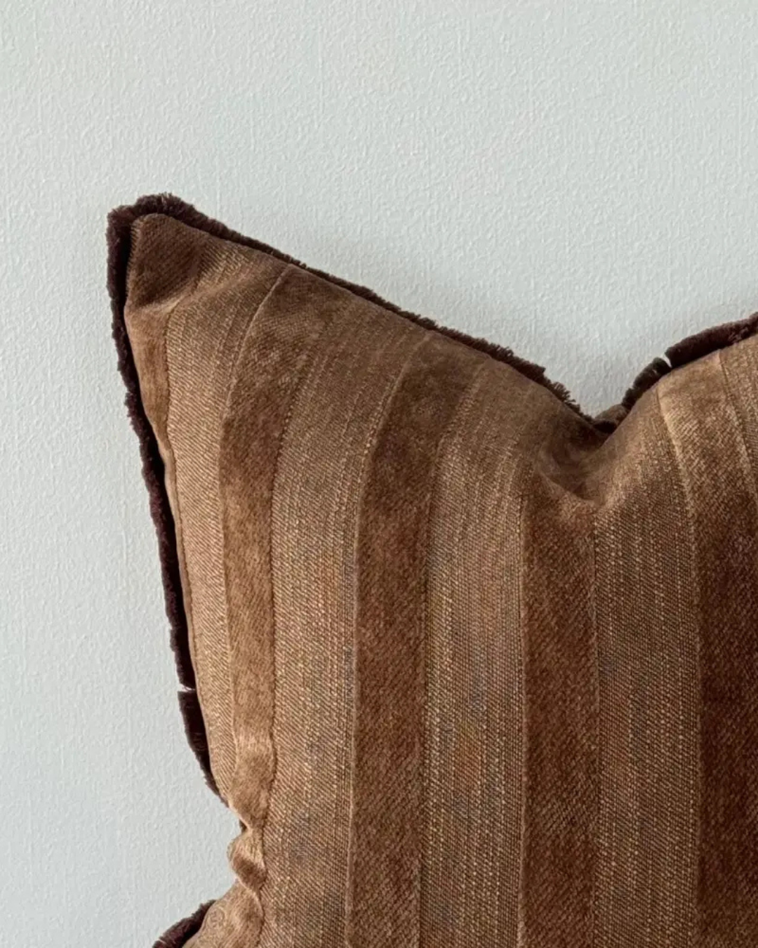 Isla Dark Brown Stripe Cushion Cover