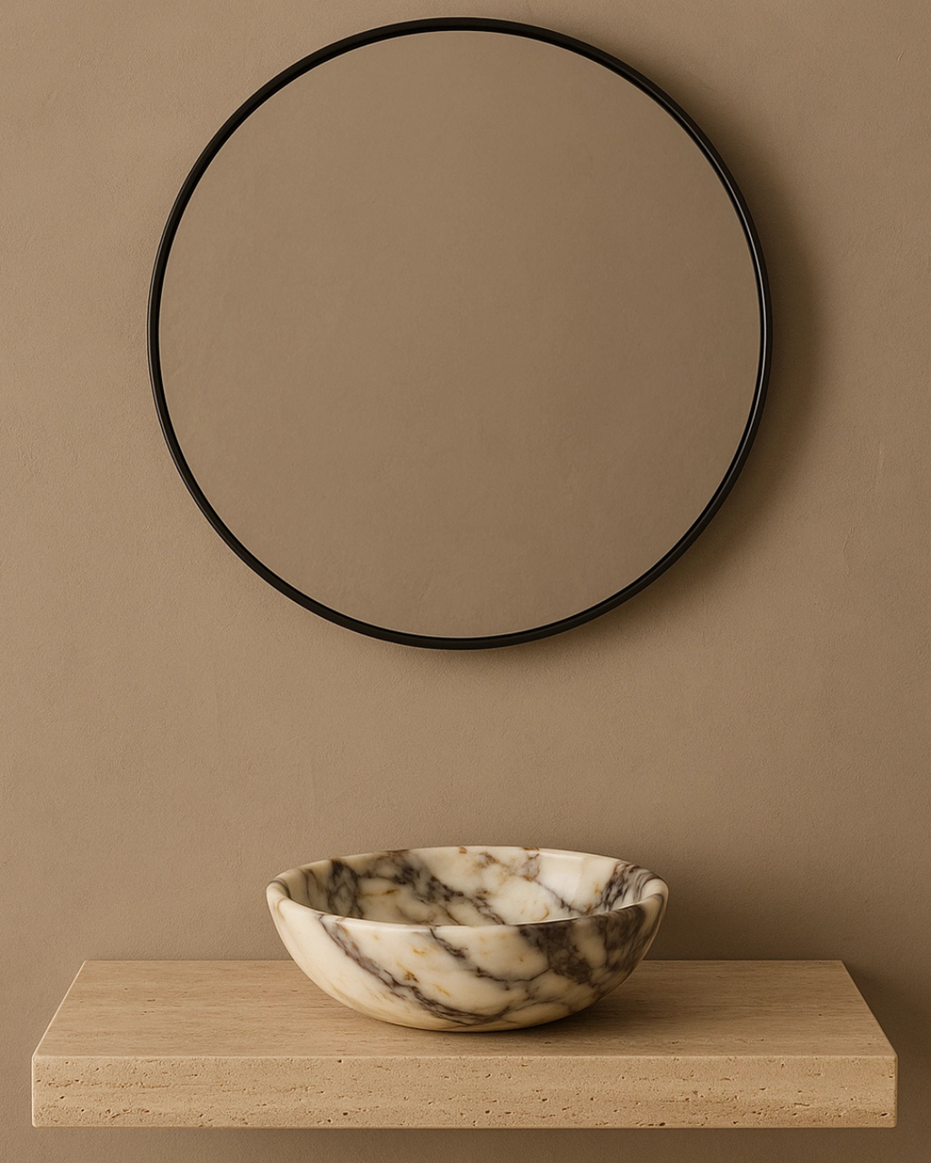 Polished Calacatta Viola Marble Bowl