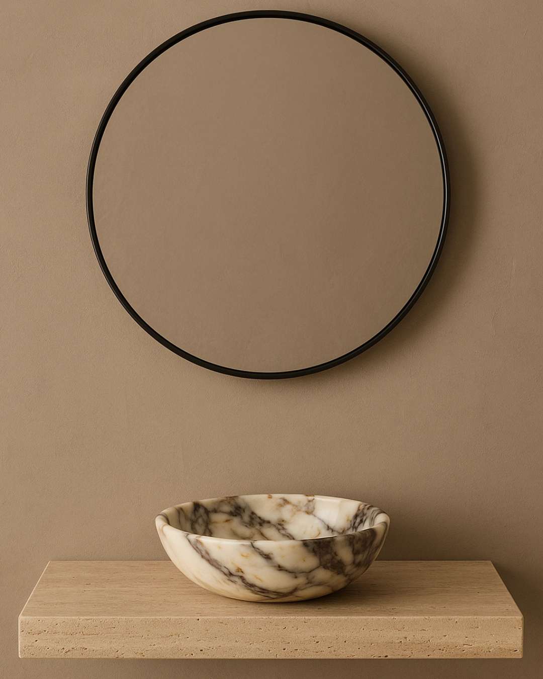 Polished Calacatta Viola Marble Bowl