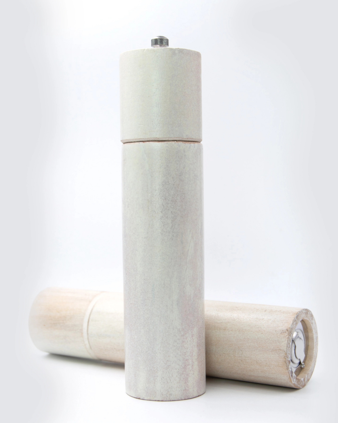 Artisan Wood White Mango Salt & Pepper Mill Set